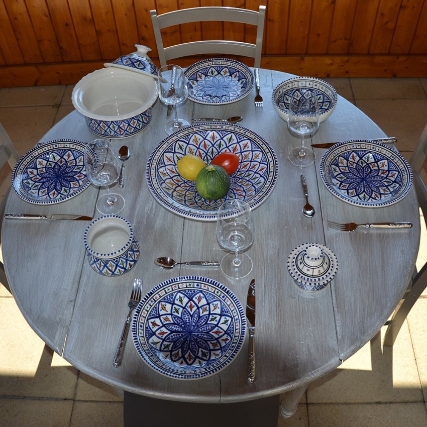 Assiette creuse Bakir bleu - D 24 cm