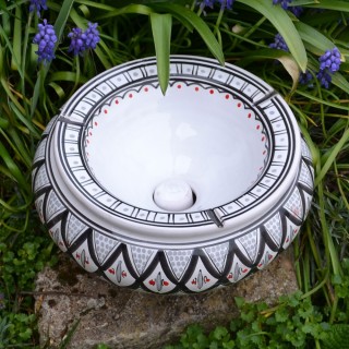 Cendrier marocain Bakir gris - Très Grand modèle