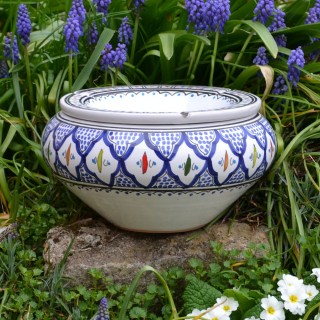 Cendrier marocain Bakir Bleu - Très Grand modèle