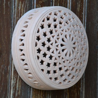 Applique Murale Ronde en Terre Cuite