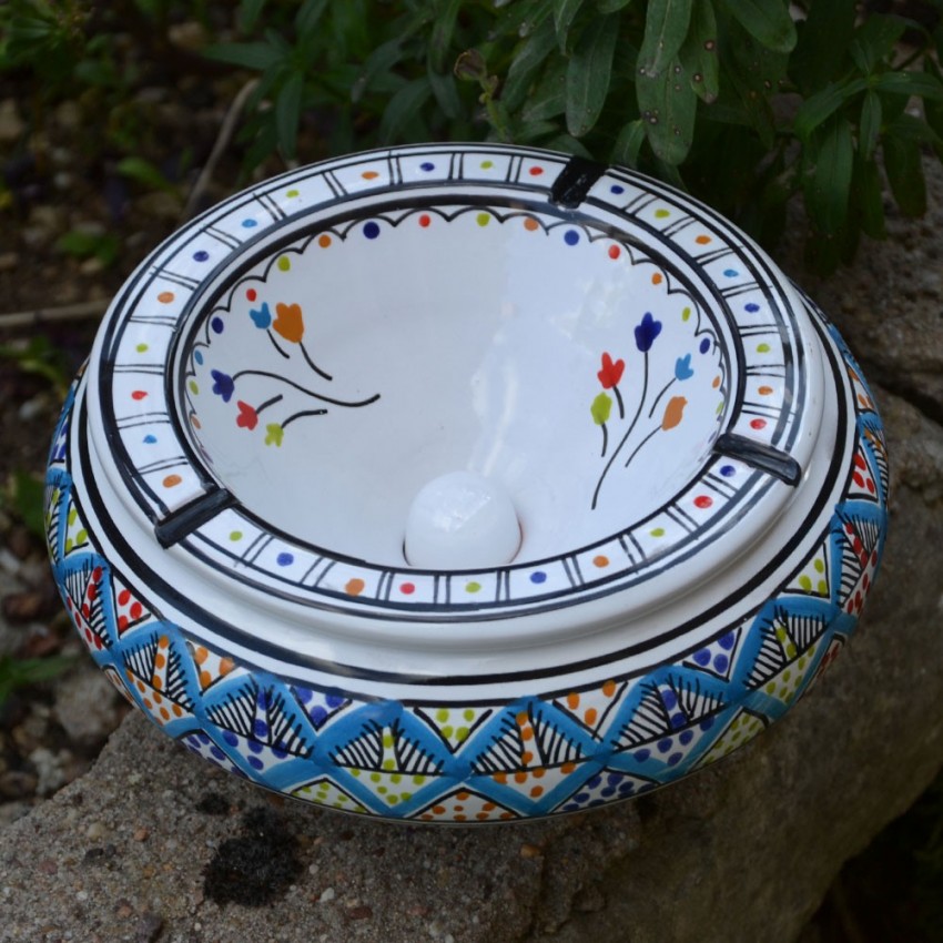Cendrier tunisien Bakir Royal Fleur - Grand modèle