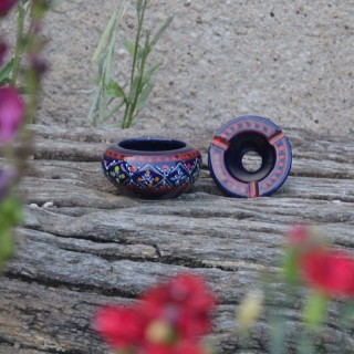 Lot 2 mini cendriers Marrakech bleu nuit et vert - Mini modèle