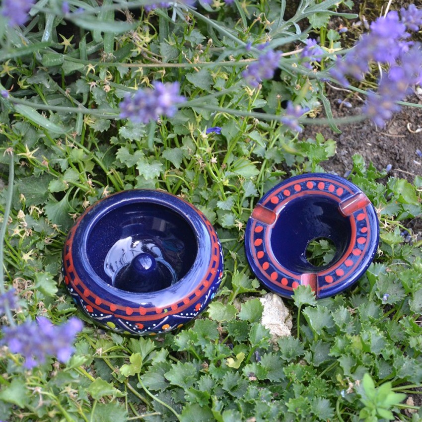 Lot 2 mini cendriers Marrakech bleu nuit et noir - Mini modèle