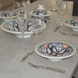 Service à couscous assiettes Tebsis Marocain Color - 6 pers