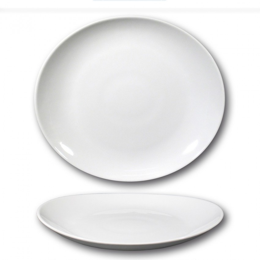 Assiette à steak porcelaine blanche - D 30,5 cm - Tivoli