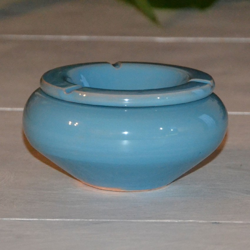Cendrier Tunisien Uni bleu - Moyen modèle