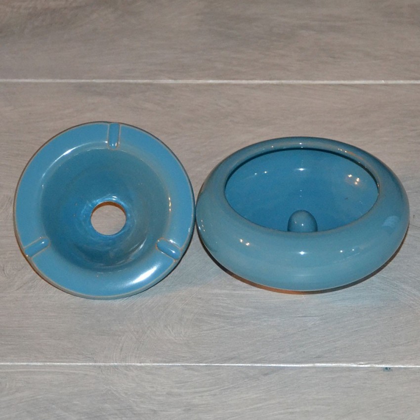 Cendrier Tunisien Uni bleu - Moyen modèle