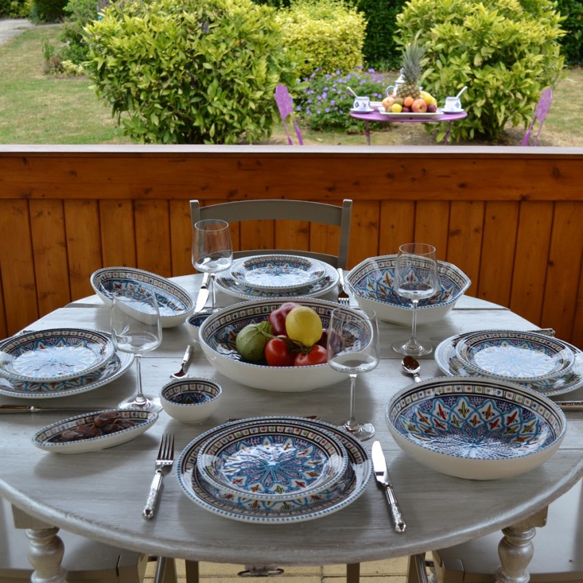 Plat ovale Bakir turquoise - L 20 cm