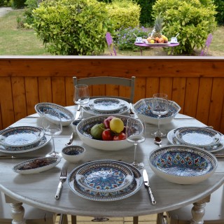 Plat ovale Bakir turquoise - L 20 cm