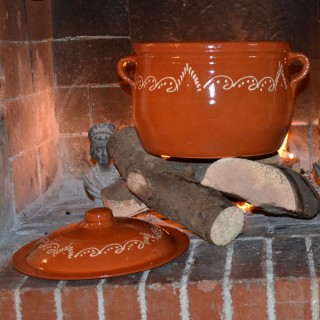 Marmite en terre cuite Décorée de 10L