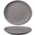 Assiette à steak porcelaine couleur gris - D 30,5 cm - Tivoli
