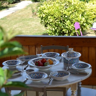 Plat ovale Bakir turquoise - L 40 cm