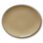 Assiette ovale porcelaine couleur Marron - L 28 cm - Siviglia