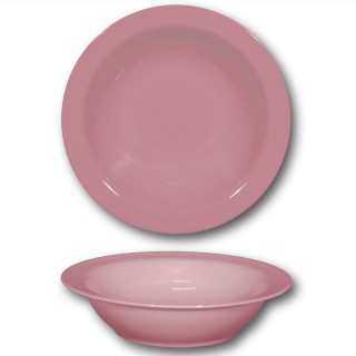 Plat creux en porcelaine Rose - D 26 cm - Siviglia